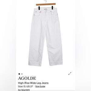 Agolde Women's White Flare Jeans